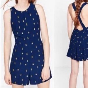 Zara Trafaluc Cactus Succulent Print Romper